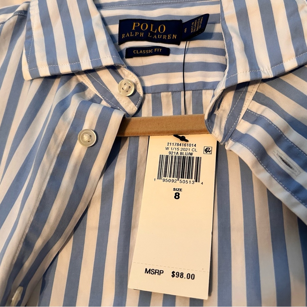 POLO RALPH LAURENT SHIRT Blue stripes